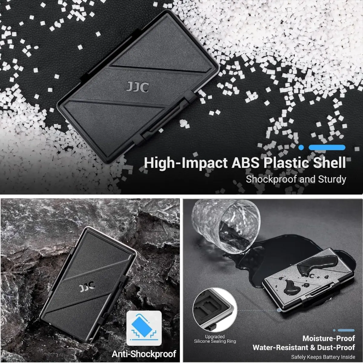 JJC 36-Slot Memory Card Case for 24 Micro SD & 12 SD Cards | Water-Resistant & Anti-Shock - view 4