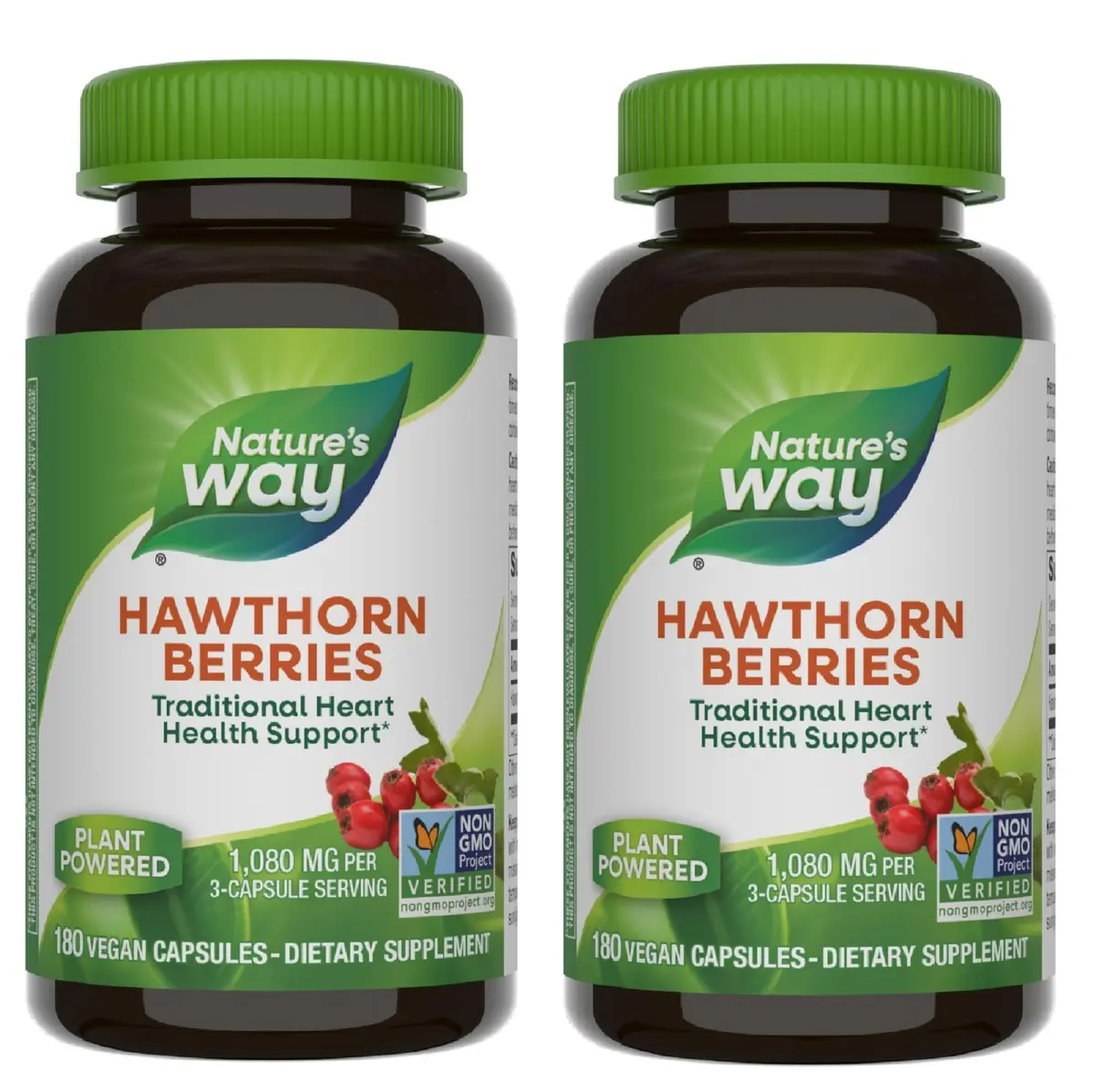 Nature's Way Herbal Hawthorn Berries 2 Pack | Traditional Heart Support, Vegan Capsules - main product image
