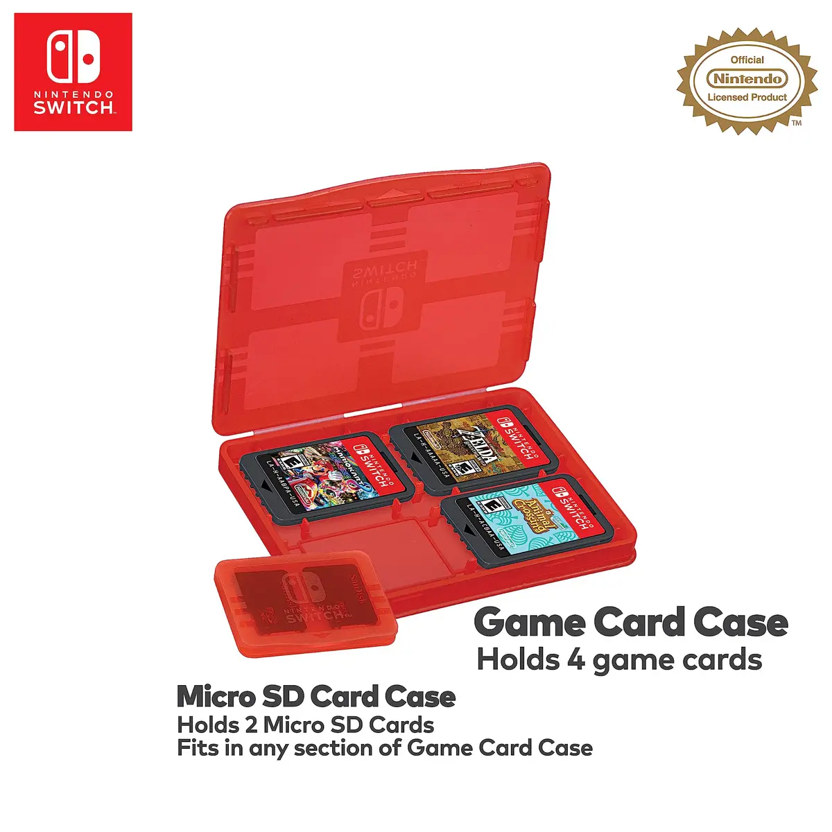 Game Traveler Deluxe Licensed Travel Case for Nintendo Switch OLED, Switch & Lite | Ballistic Nylon, Viewing Stand & Bonus Game Cases - view 5