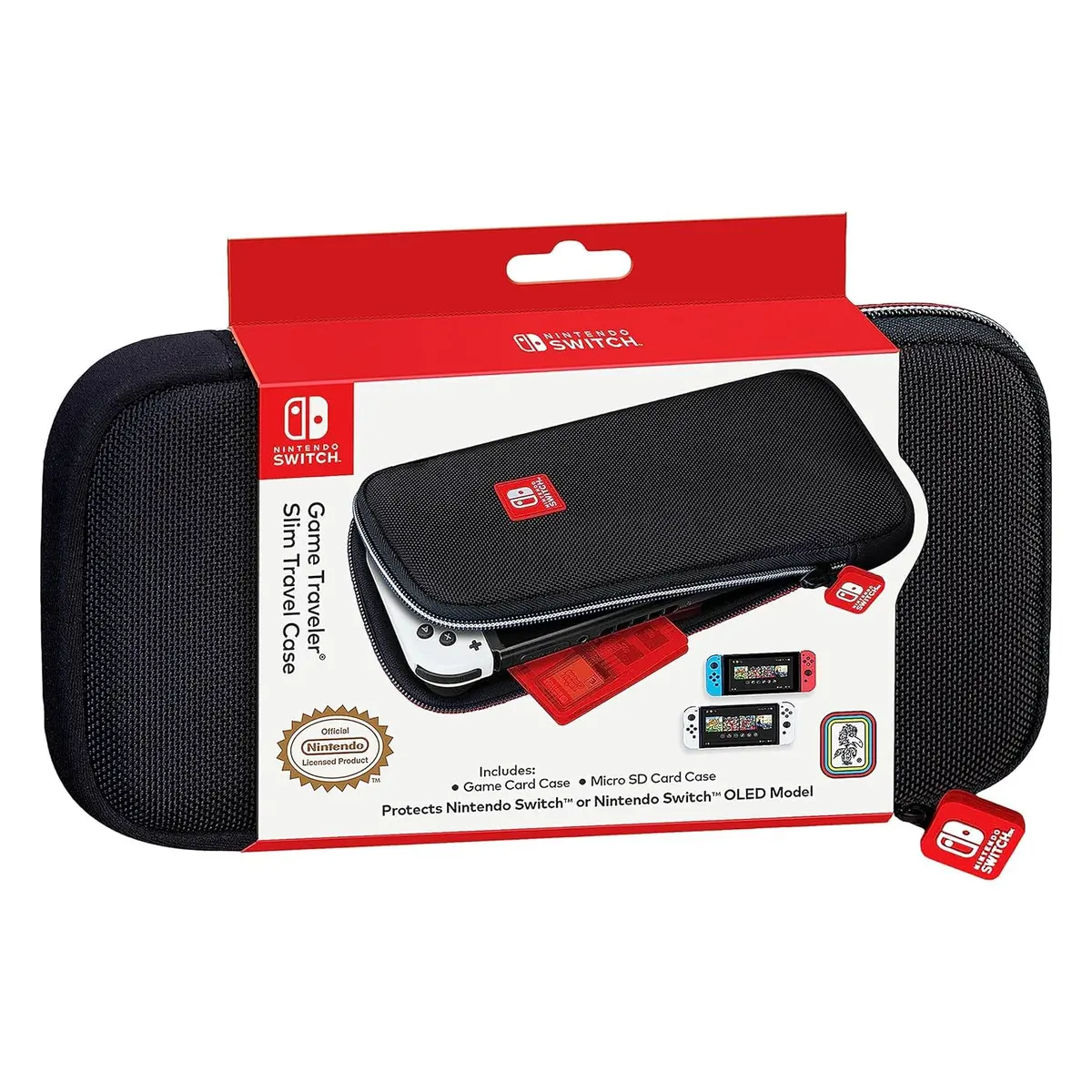 Game Traveler Deluxe Licensed Travel Case for Nintendo Switch OLED, Switch & Lite | Ballistic Nylon, Viewing Stand & Bonus Game Cases - view 2