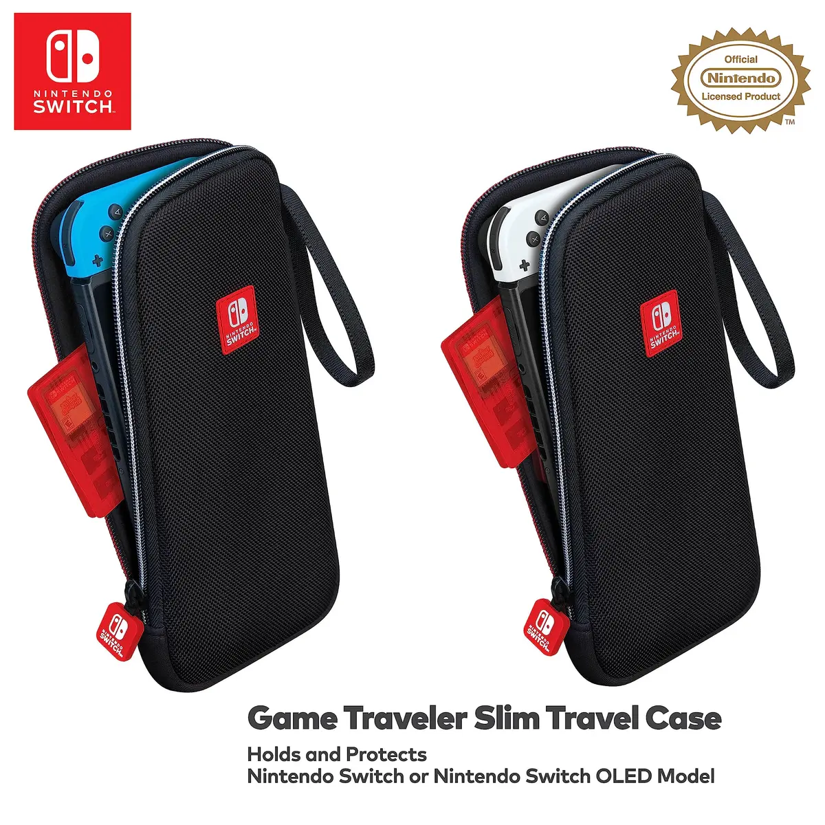 Game Traveler Deluxe Licensed Travel Case for Nintendo Switch OLED, Switch & Lite | Ballistic Nylon, Viewing Stand & Bonus Game Cases - view 3