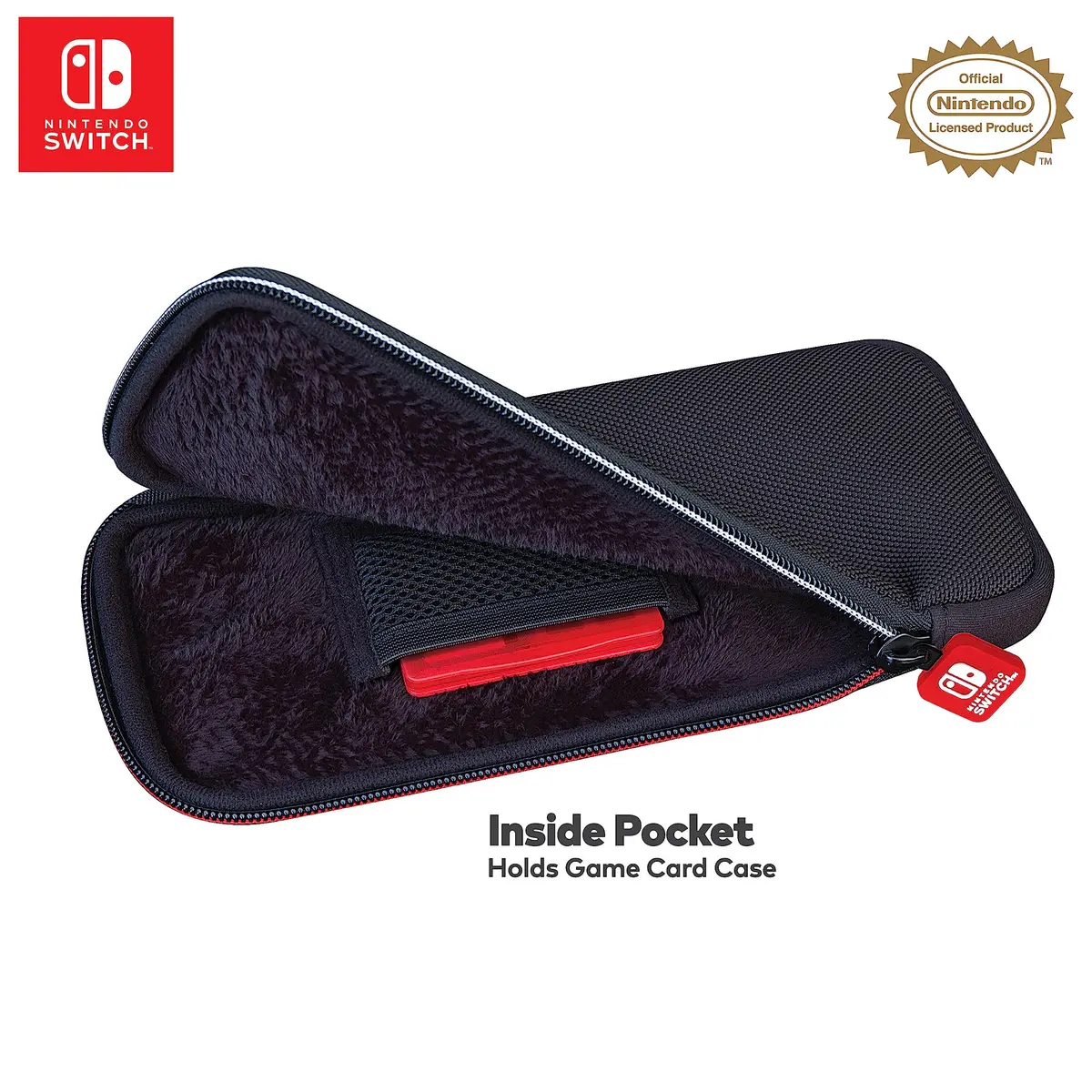 Game Traveler Deluxe Licensed Travel Case for Nintendo Switch OLED, Switch & Lite | Ballistic Nylon, Viewing Stand & Bonus Game Cases - view 4