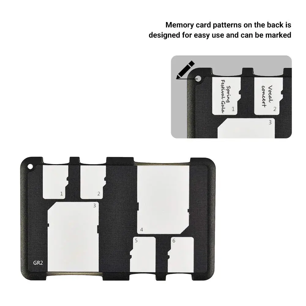 JJC 6-Slot SD Micro SD Card Case Organizer | Credit Card Size, Ultra-Thin, Lightweight - view 3