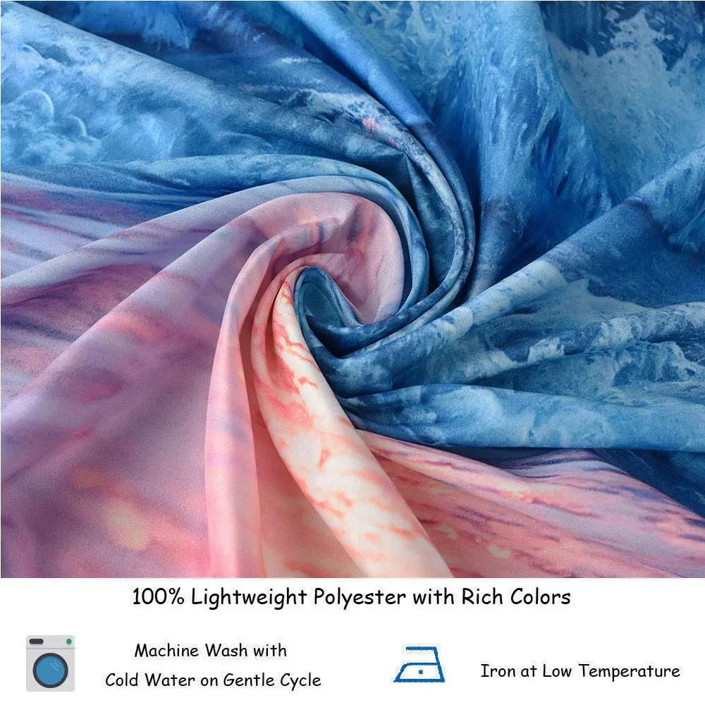 IcosaMro Ocean Tapestry Wall Hanging | Sea Beach Wave Sun Cloud Landscape Nature Wall Art 60x82.7 Blue - view 6