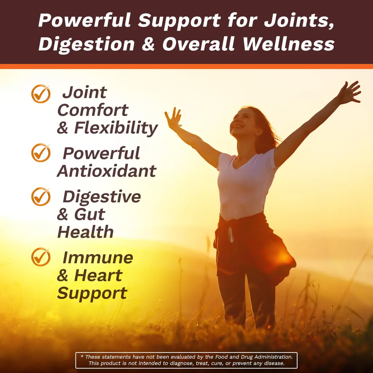 Life's Fortune Organic Turmeric Curcumin with Black Pepper and Ginger | Extra Strength Supplement for Joint & Immune Support, 180 Cap - 2250mg - view 2