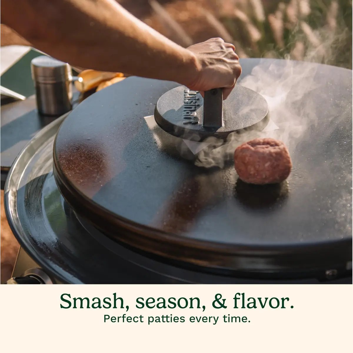 Cuisinart Smash Burger Press Cast Iron 6.5" | Crispy Juicy Smash Burgers - view 5