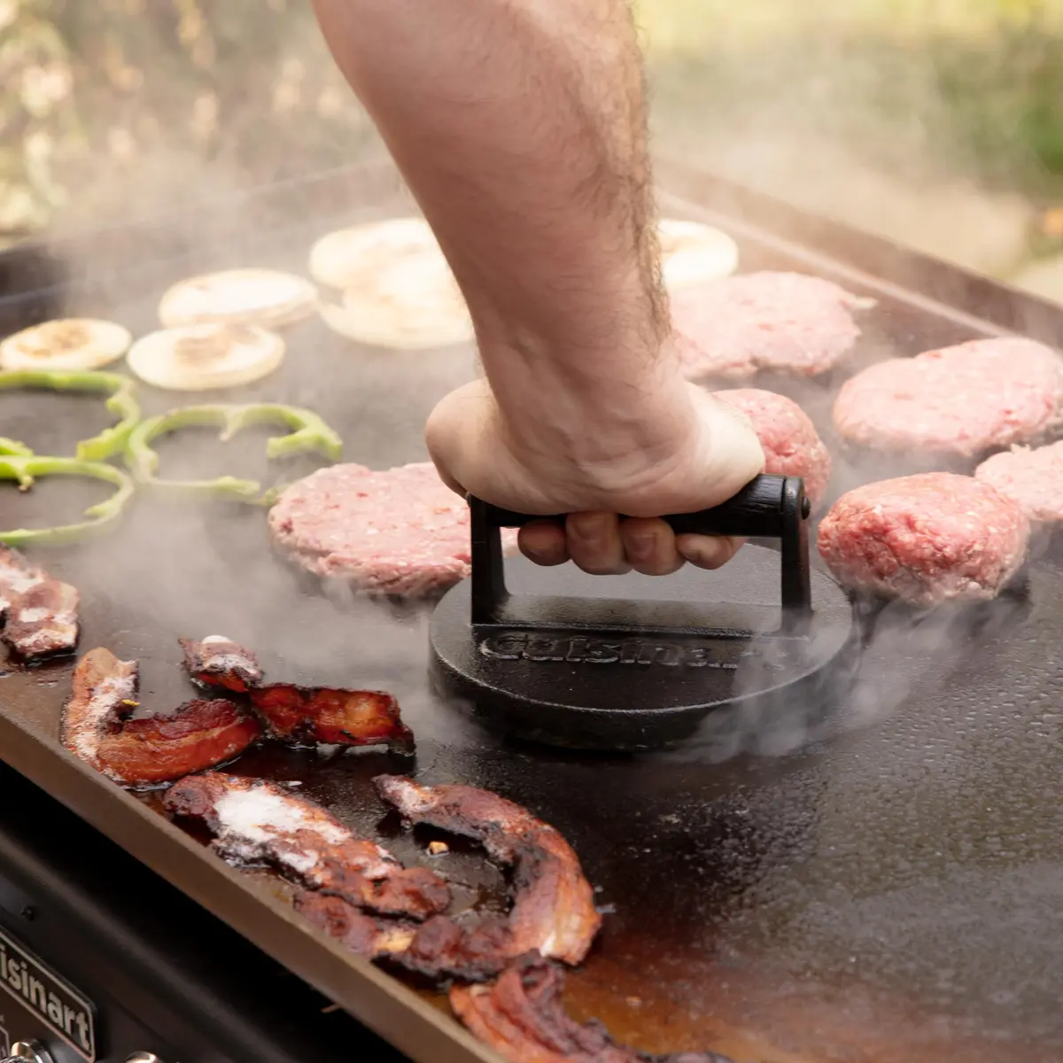 Cuisinart Smash Burger Press Cast Iron 6.5" | Crispy Juicy Smash Burgers - view 7