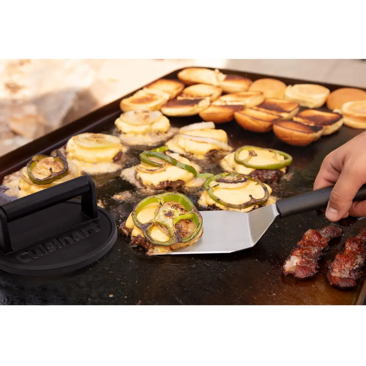 Cuisinart Smash Burger Press Cast Iron 6.5" | Crispy Juicy Smash Burgers - view 8