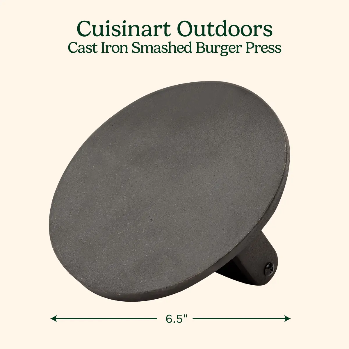 Cuisinart Smash Burger Press Cast Iron 6.5" | Crispy Juicy Smash Burgers - view 2