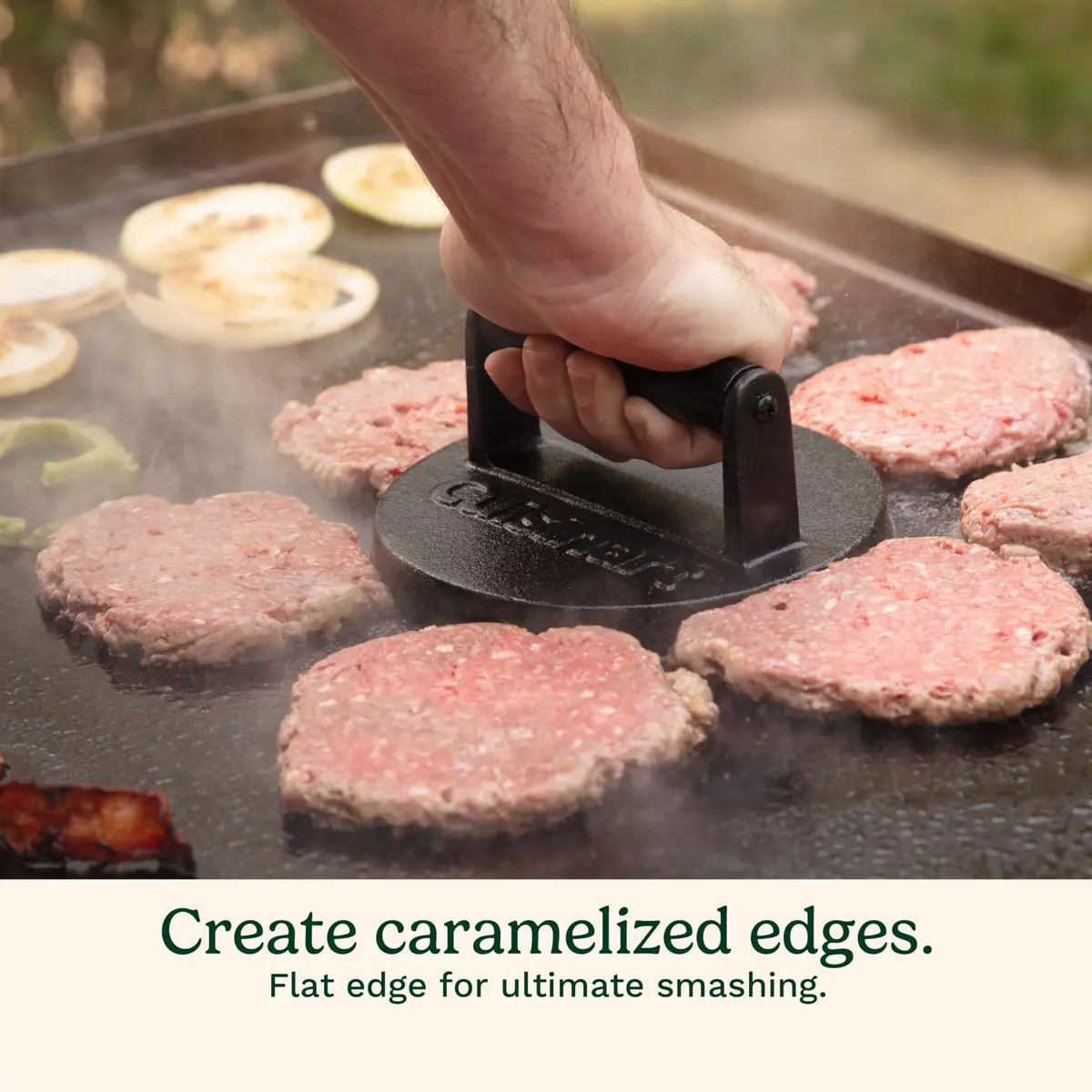 Cuisinart Smash Burger Press Cast Iron 6.5" | Crispy Juicy Smash Burgers - view 4