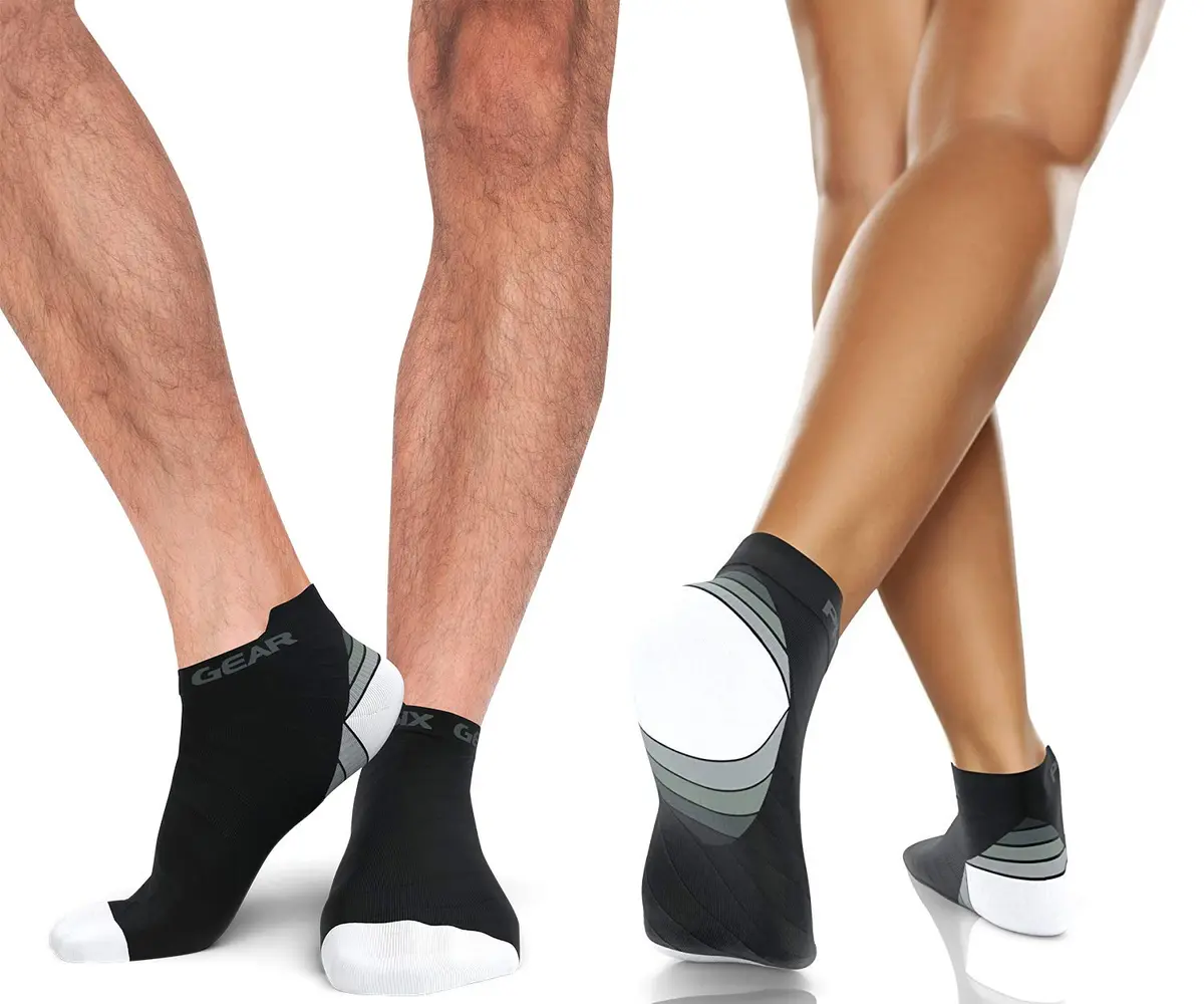Physix Gear Short Compression Socks for Men & Women - Low Support Ankle Socks, Breathable, Seamless, Ideal for Running & Swelling, L/XL - view 7