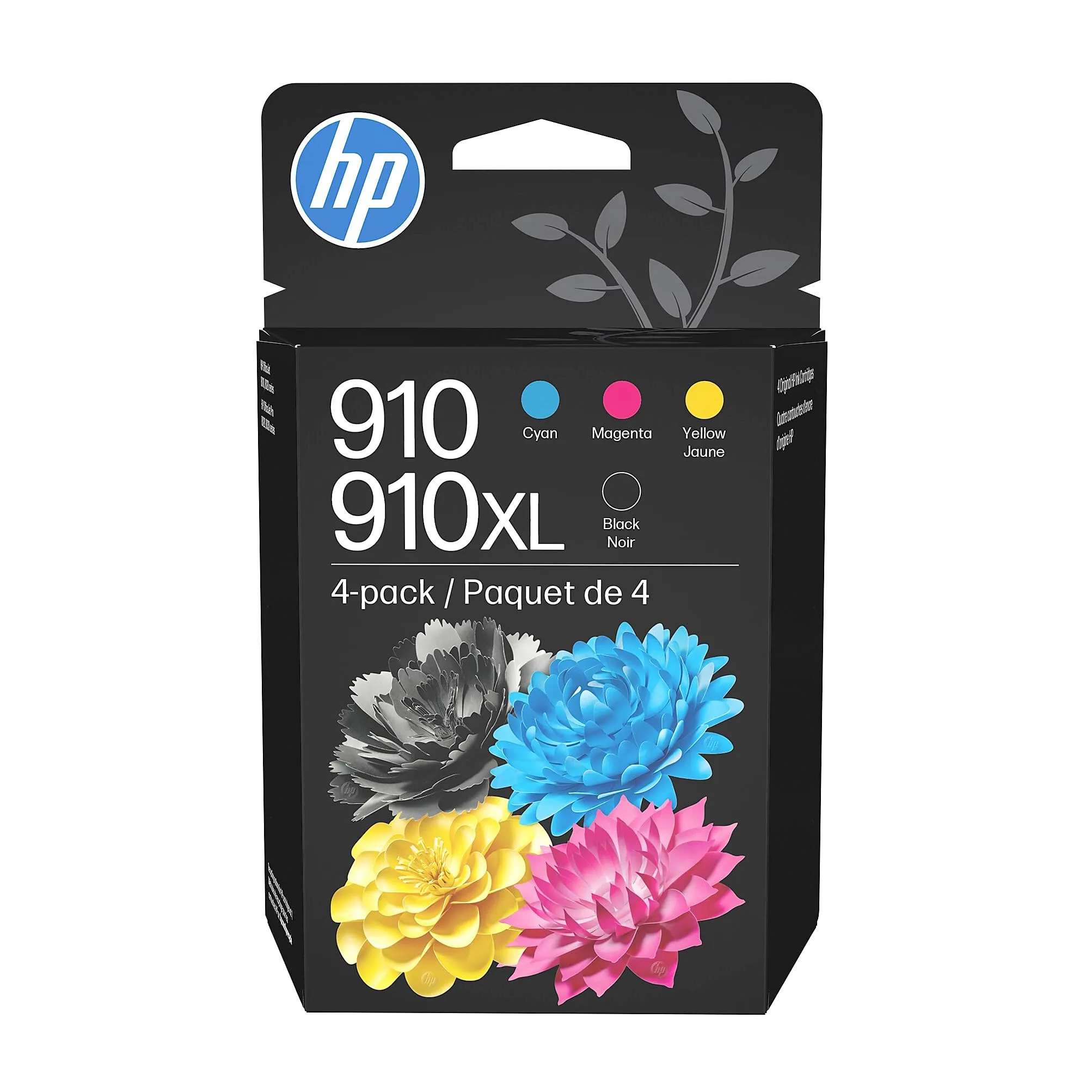 HP 910XL Ink Cartridges (4-Pack, Cyan Magenta Yellow Black) | Fade-Resistant Prints - main product image