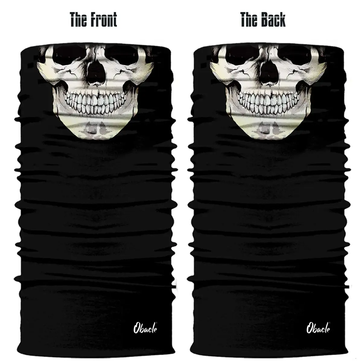 Obacle Skull Mask Bandana Half Face Mask 3D Tube Balaclava 25cm (9.8in) | Breathable Sun Protection for Outdoor Sports - view 3
