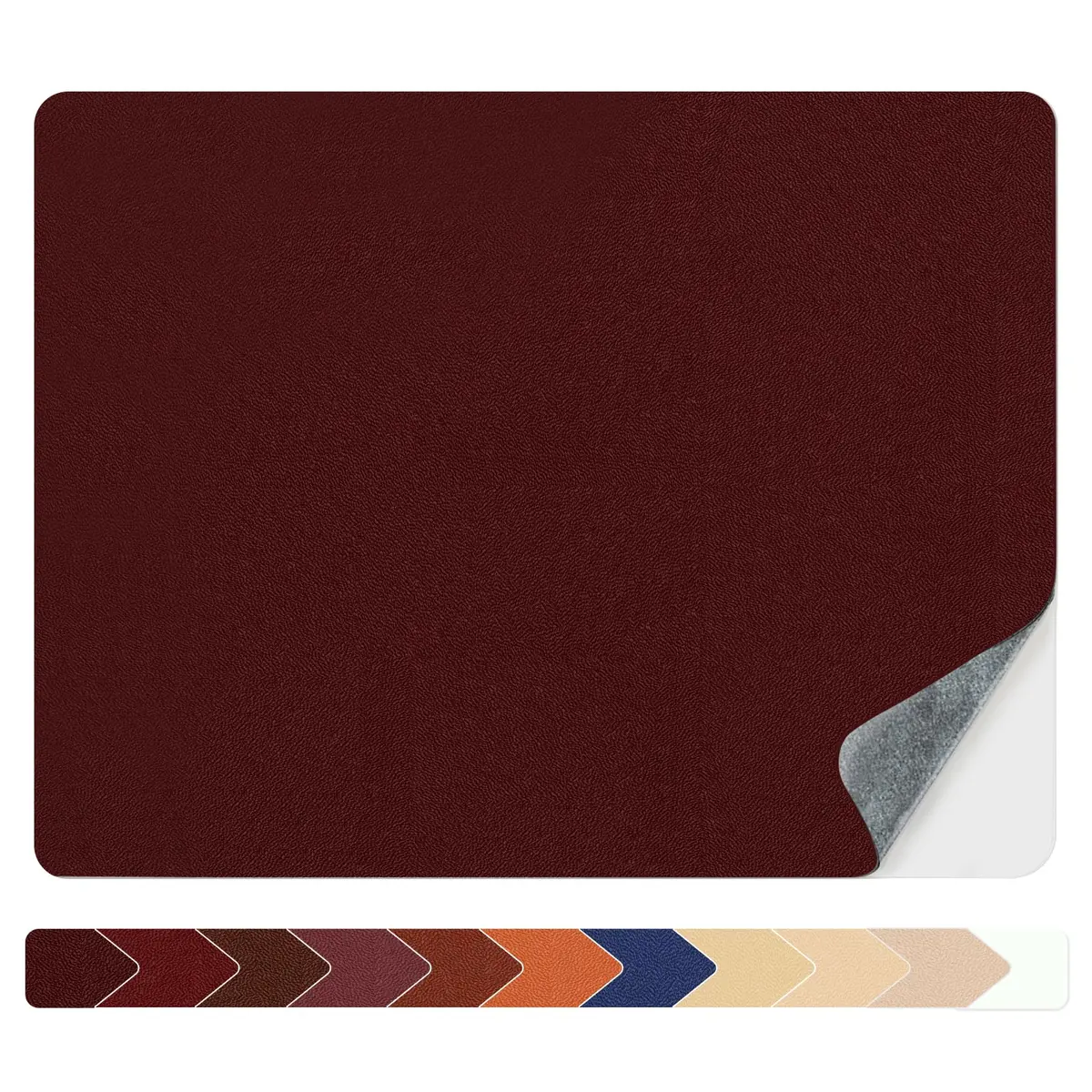 Numola Leather Repair Patch, 8×11 Inch Self-Adhesive Dark Wine Red | Waterproof, Easy Cut, Strong Adhesive - main product image