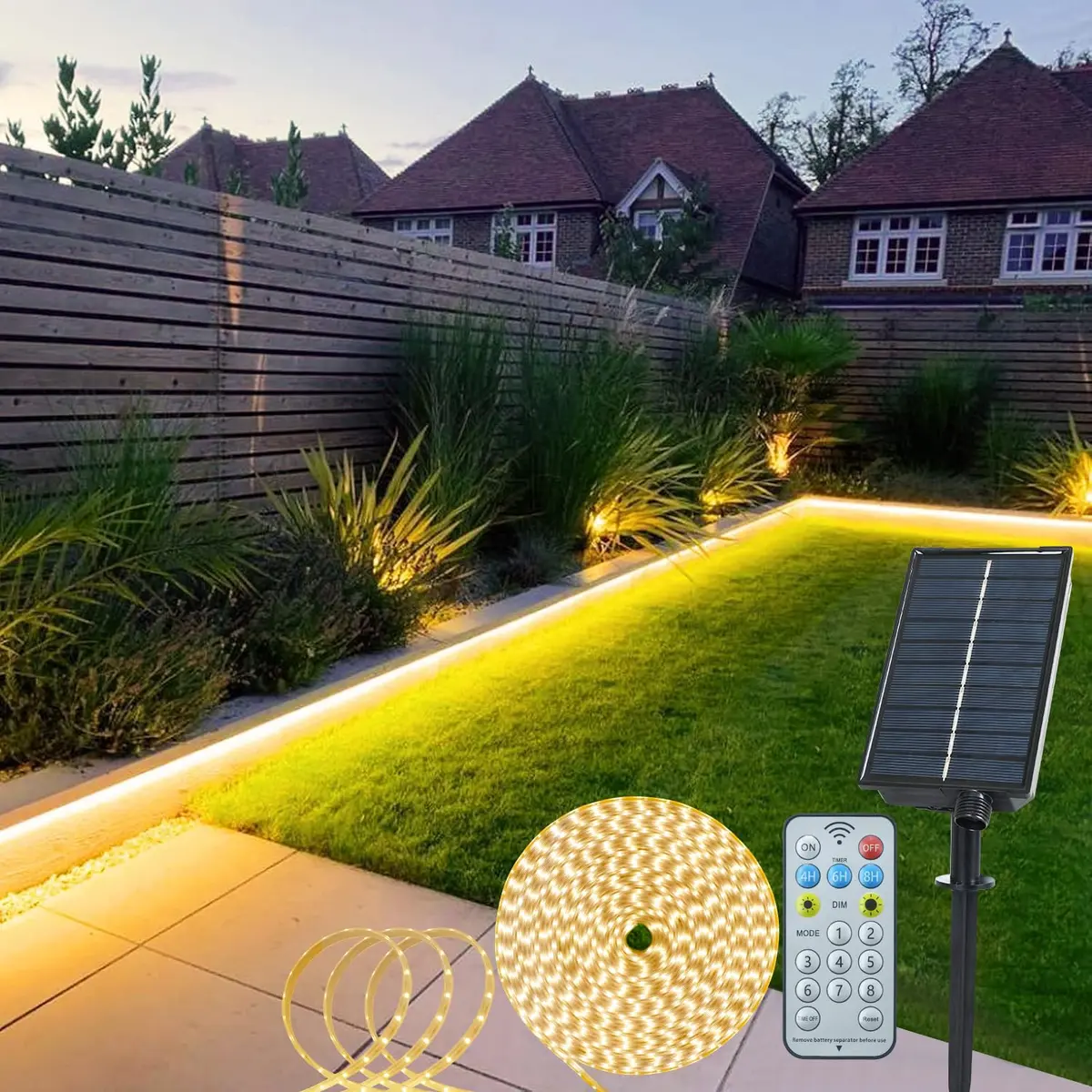 echosari STRING_LIGHT 16.4Ft 320 LED Solar Waterproof Outdoor Pathway Light - main product image