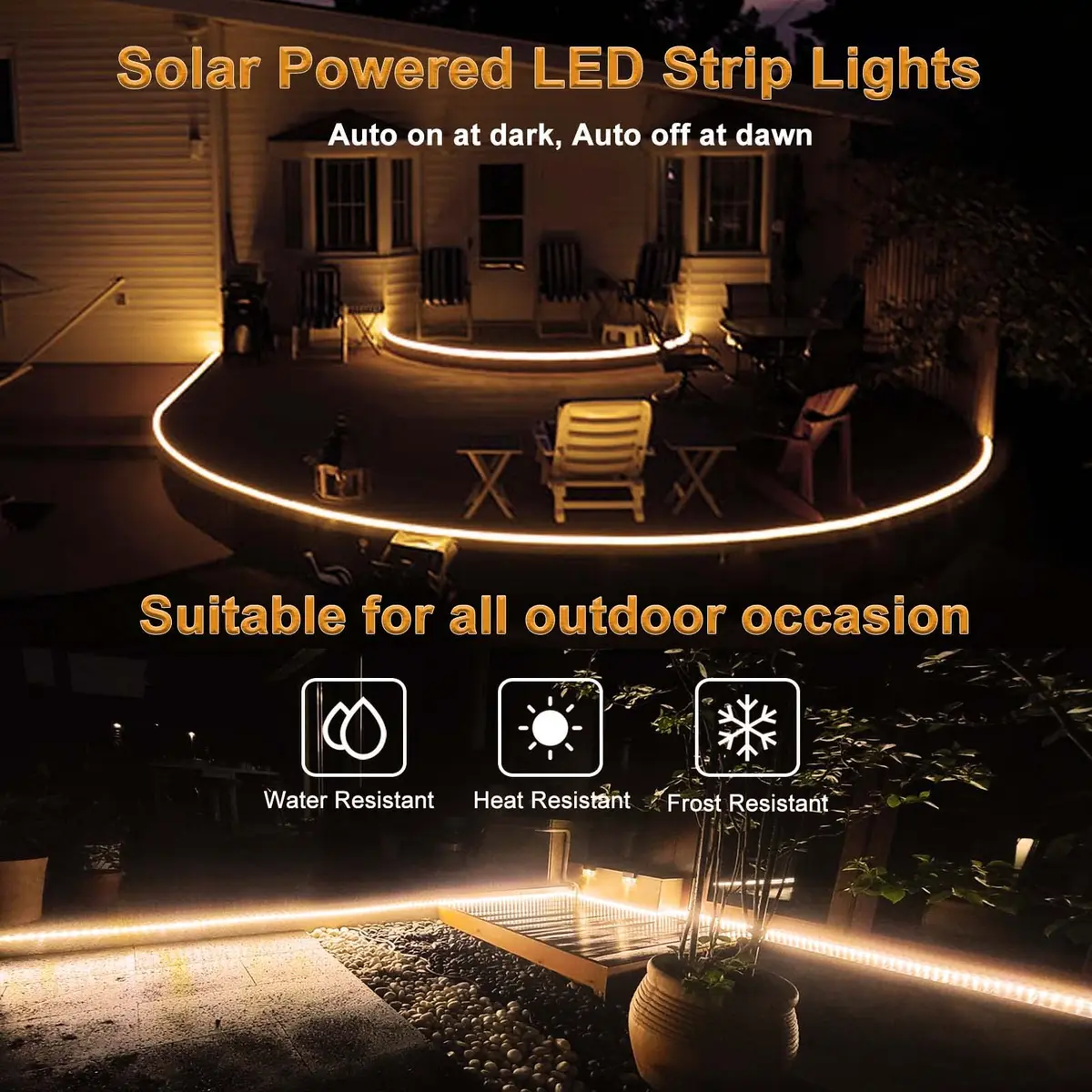 echosari STRING_LIGHT 16.4Ft 320 LED Solar Waterproof Outdoor Pathway Light - view 5