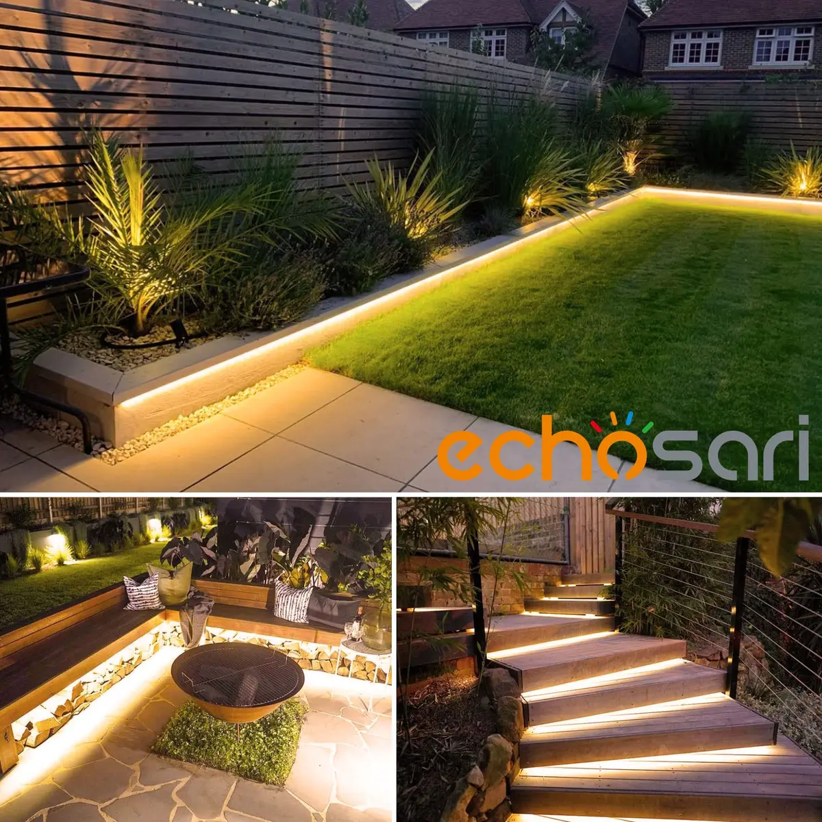 echosari STRING_LIGHT 16.4Ft 320 LED Solar Waterproof Outdoor Pathway Light - view 7