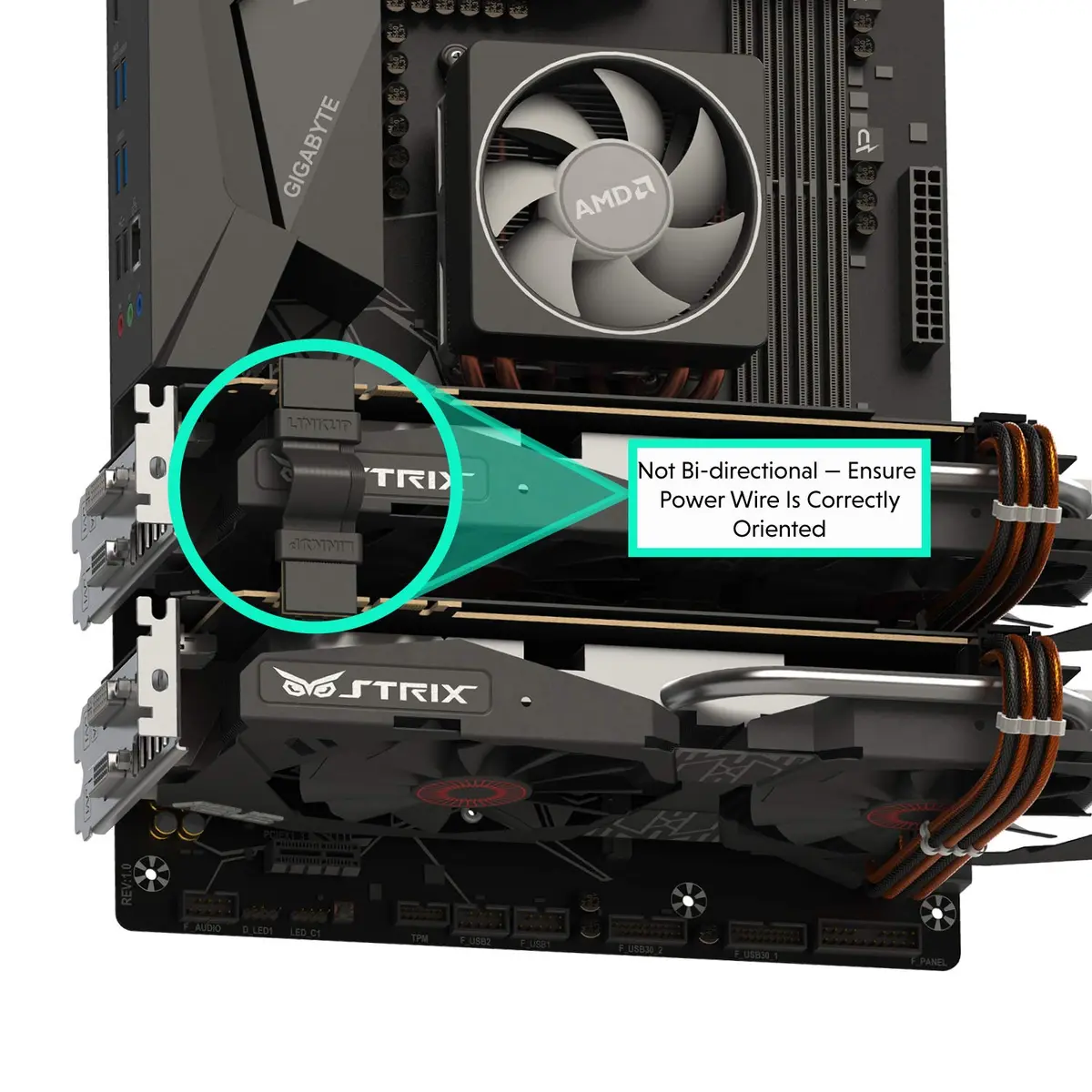 LINKUP Flexible SLI Bridge Cable 20cm (7.87 inches) | High Speed 16Gbps Data Transfer - view 5