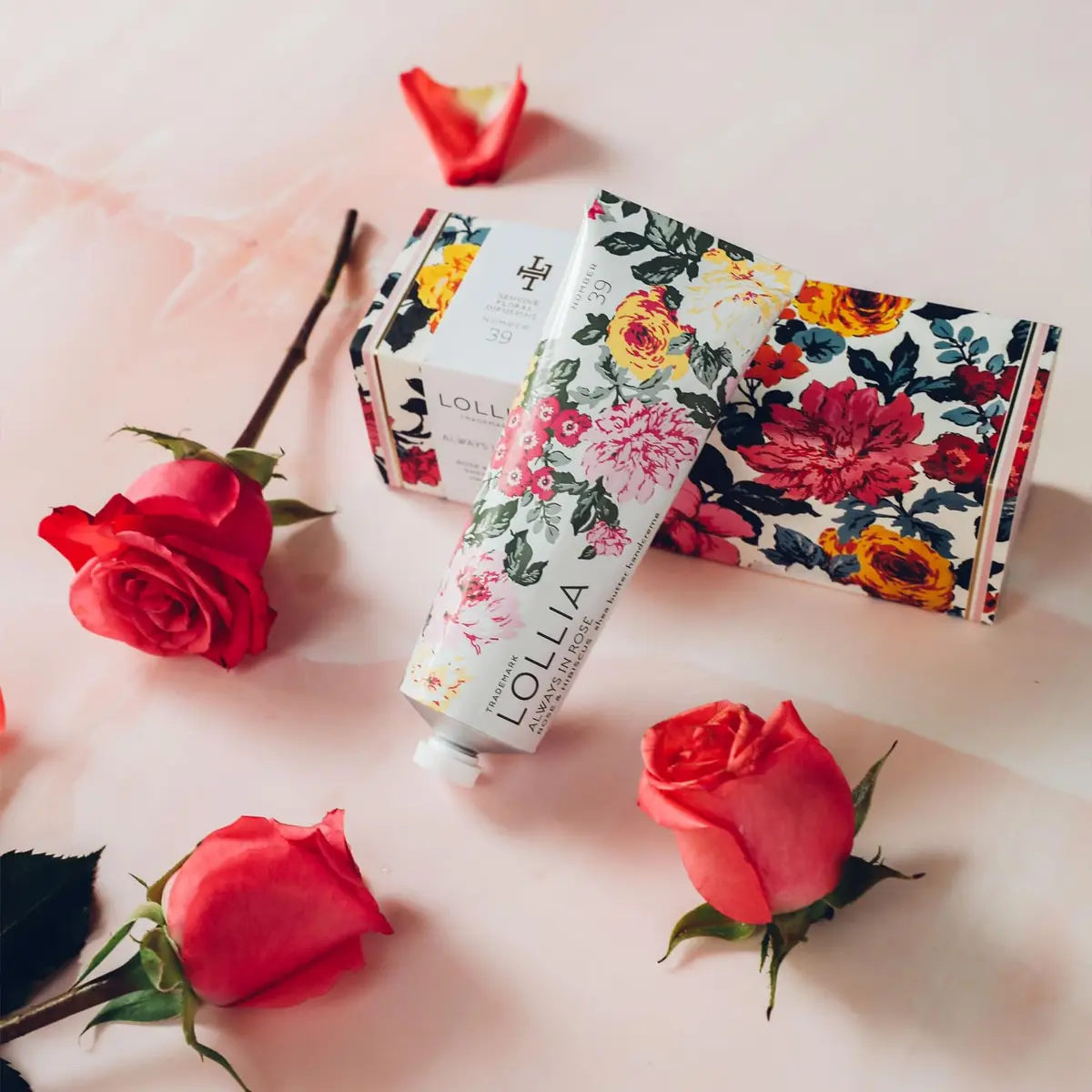 LOLLIA Always in Rose Hand Cream 4 oz | Shea & Cocoa Butter Moisturizer for Dry Hands - view 6