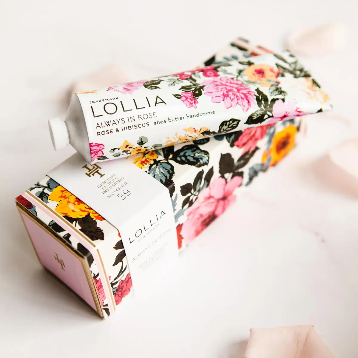 LOLLIA Always in Rose Hand Cream 4 oz | Shea & Cocoa Butter Moisturizer for Dry Hands - view 2