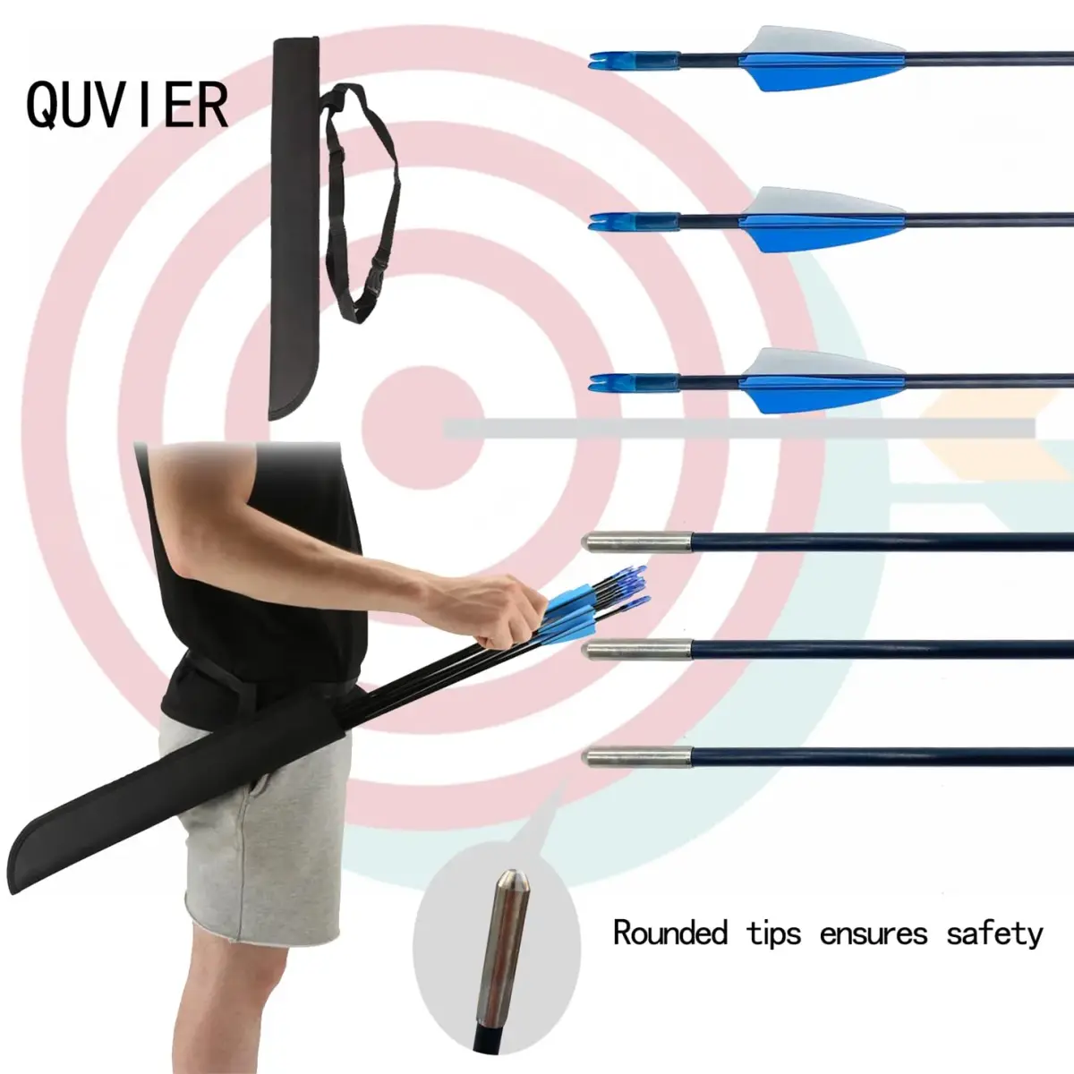 Mxessua 45" Youth Bow and Arrows Set for Kids 8-16 | Ambidextrous Recurve Archery Beginner Kit with 9 Arrows, Arm Guard, Quiver, Targets - view 5