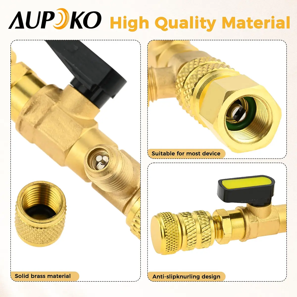 Aupoko Valve Core Remover Installer Tool R410A R22 AC Schrader Valve Core Remover with Dual Size 1/4"-5/16" Port | HVAC Drain Line Blow Out Tool - view 5