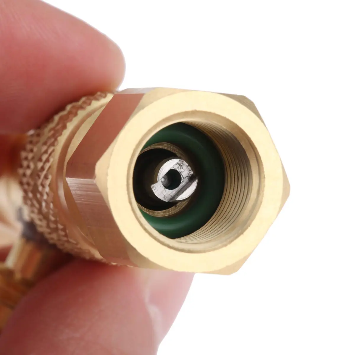 Aupoko Valve Core Remover Installer Tool R410A R22 AC Schrader Valve Core Remover with Dual Size 1/4"-5/16" Port | HVAC Drain Line Blow Out Tool - view 7