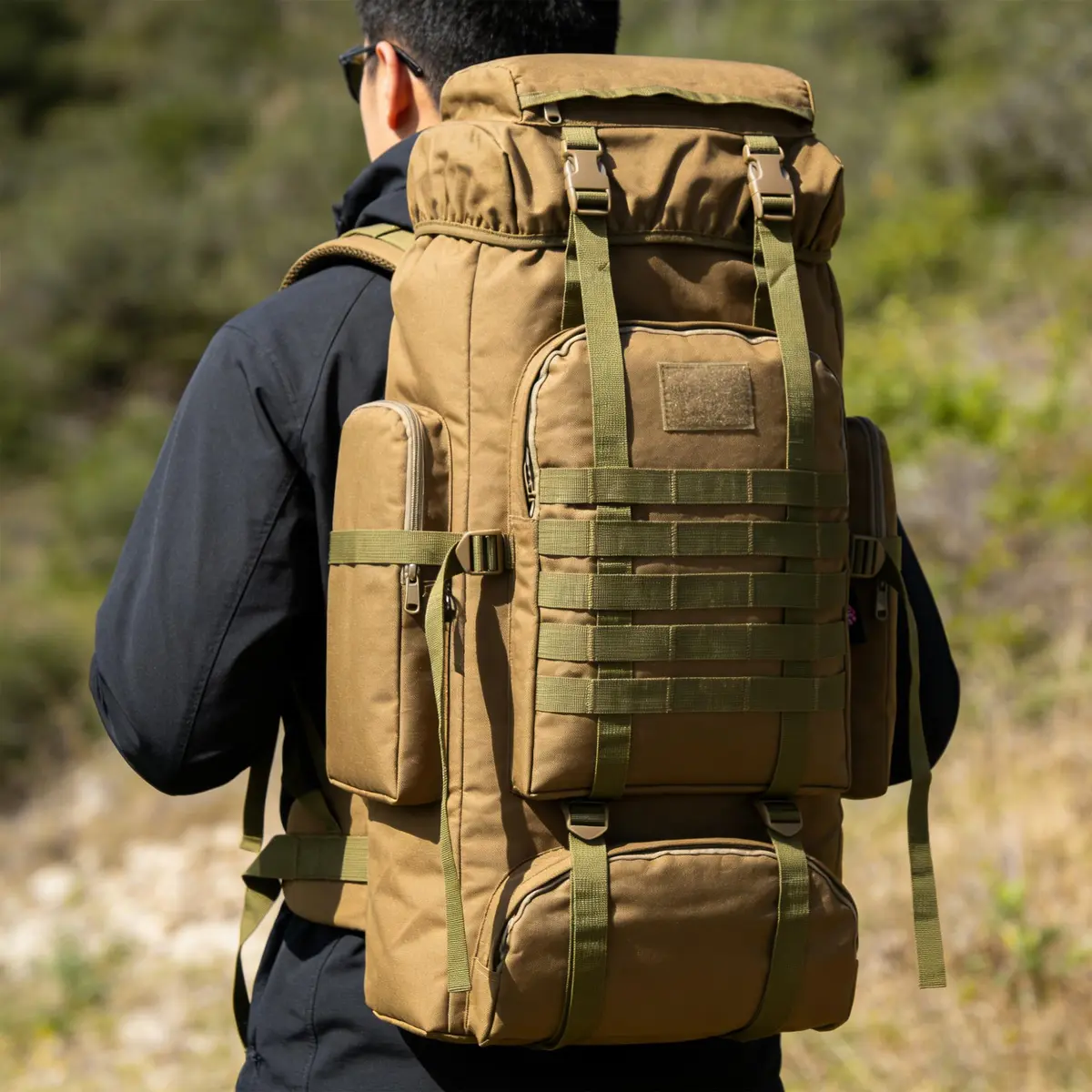 W WINTMING 70L Hiking Backpack for Men | Military Rucksack with Molle System & Expandable Capacity - view 8