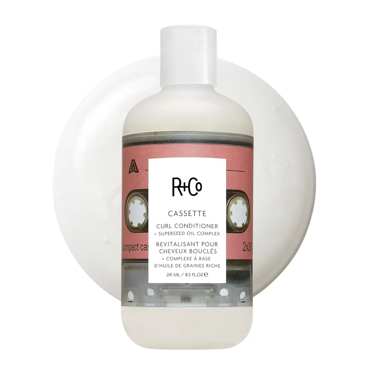R+Co Cassette Curl Conditioner + Superseed Oil Complex 251ml (8.5 Fl Oz) | Defines Curls & Controls Frizz - main product image
