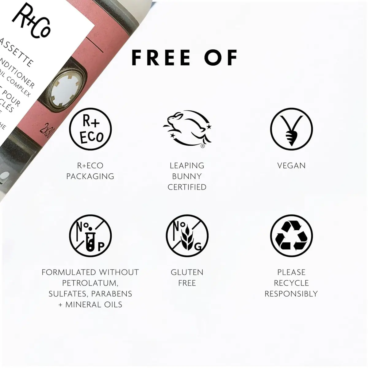 R+Co Cassette Curl Conditioner + Superseed Oil Complex 251ml (8.5 Fl Oz) | Defines Curls & Controls Frizz - view 5
