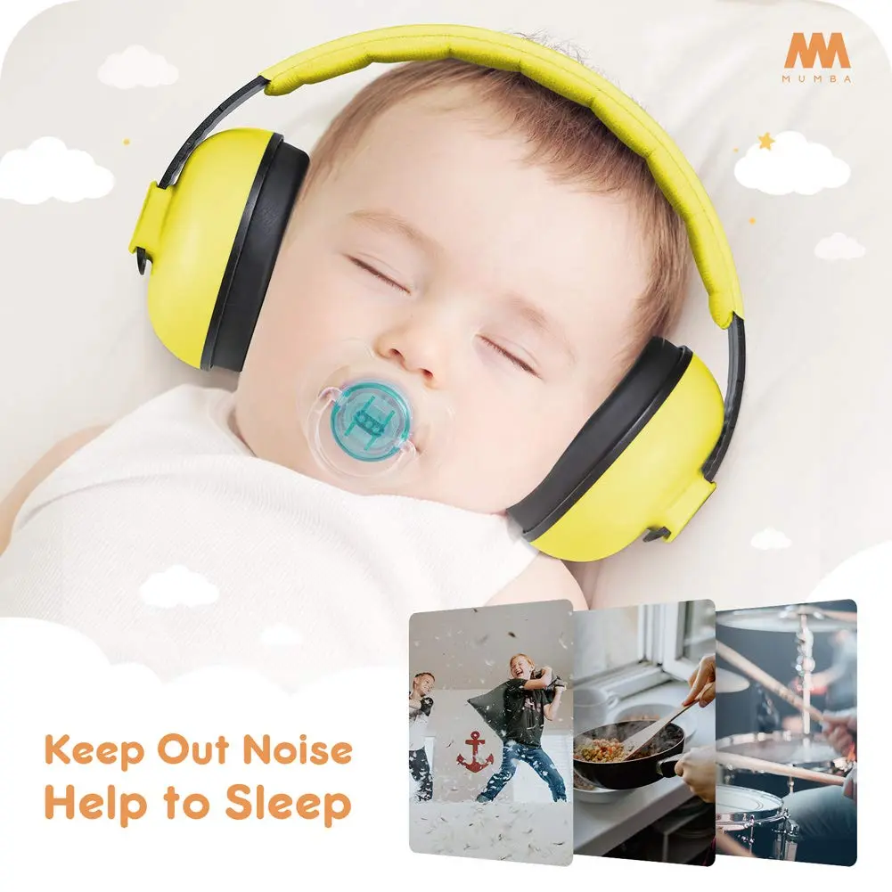 Mumba Baby Earmuffs for Infants & Toddlers, Ages 3 Months-3 Years, Yellow | Noise Cancelling Headphones with 31dB NRR - view 4