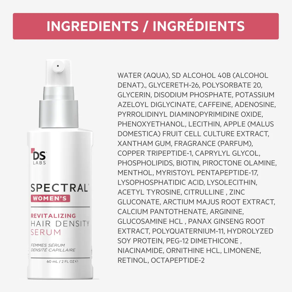 ds labs Spectral Women's Hair Density Serum, 60 mL (3 Pack) | Supports Thicker, Fuller Hair - view 9