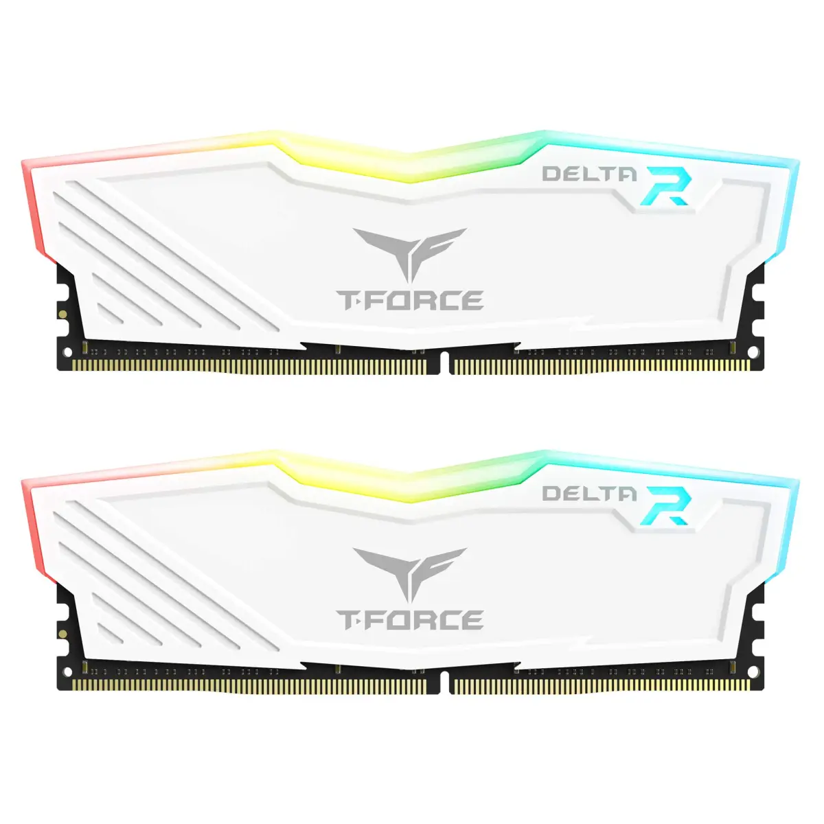 TEAMGROUP T-Force Delta RGB DDR4 16GB (2x8GB) 3200MHz CL16 Desktop Memory Kit White | 16GB (2x8GB) 3200MHz CL16 - main product image