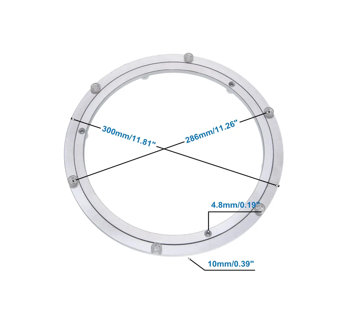 Dailydanny Aluminum Heavy Duty Lazy Susan 12 inch | Rustproof Swivel Plate for Dining - view 4