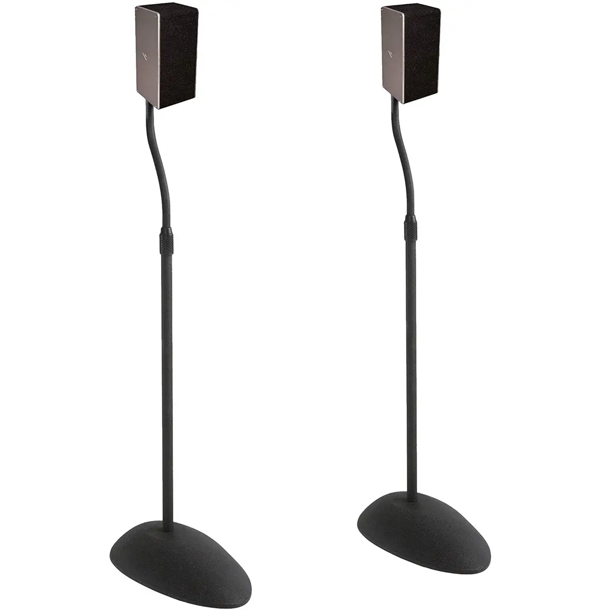 ECHOGEAR Universal Speaker Stands Pair - Height Adjustable 11" (28cm) - Steel Construction - Black - main product image