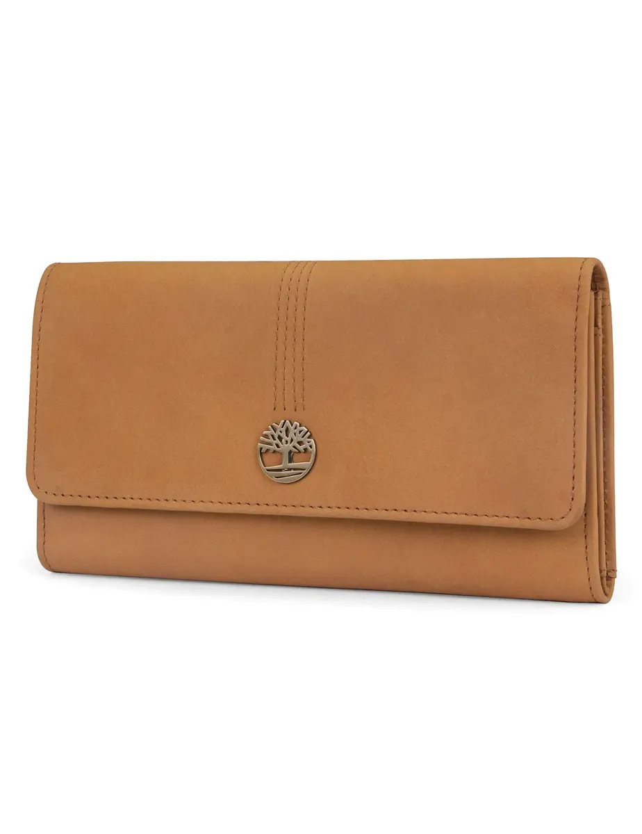 Timberland Women's Leather RFID Flap Wallet Clutch Organizer 19.7cm (7.75") | Secure Card Holder for India - main product image