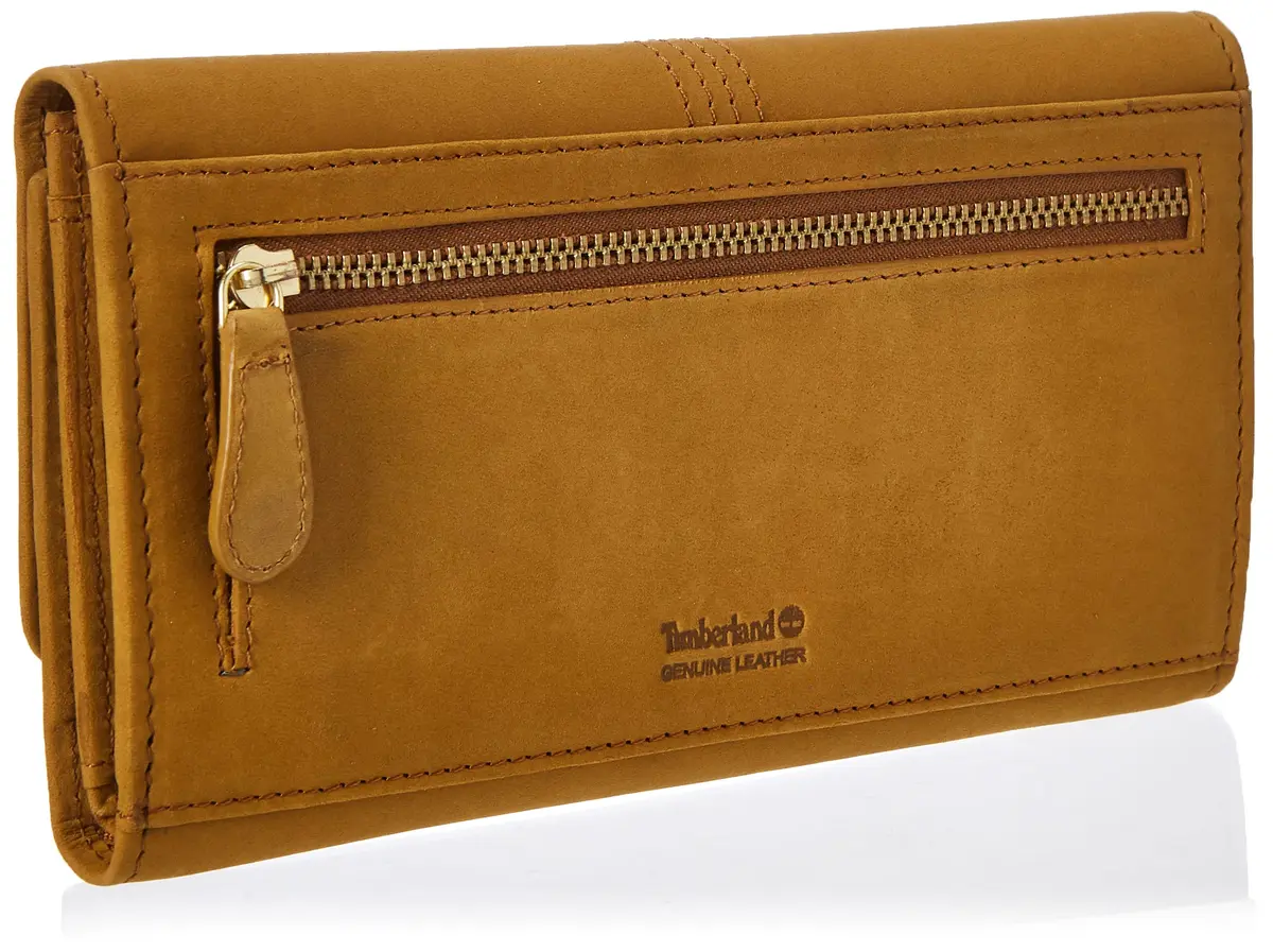 Timberland Women's Leather RFID Flap Wallet Clutch Organizer 19.7cm (7.75") | Secure Card Holder for India - view 2