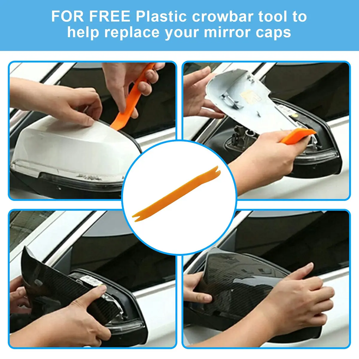 TEANTECH Glossy Black Replacement Mirror Covers Pair for BMW F20-F87 M2 X1 E84 | 29cm x 16.5cm (11.4" x 6.5") - view 7