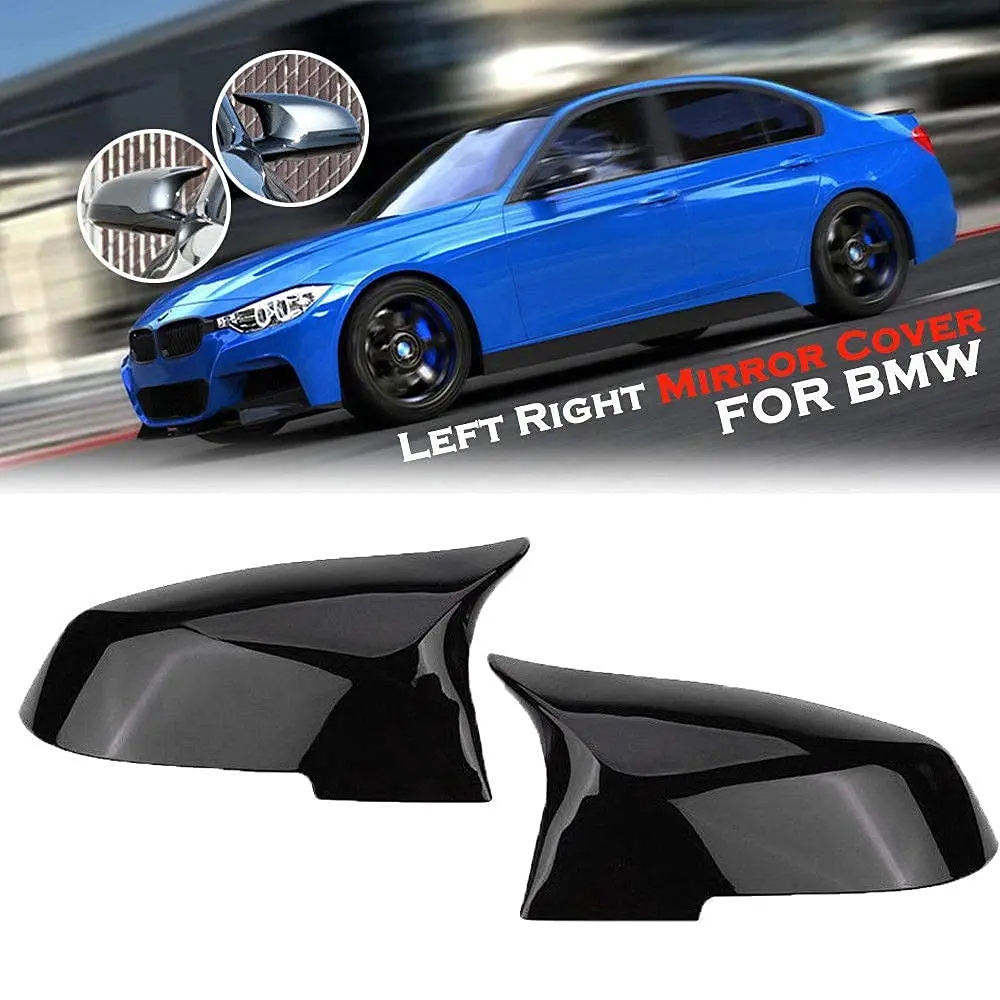 TEANTECH Glossy Black Replacement Mirror Covers Pair for BMW F20-F87 M2 X1 E84 | 29cm x 16.5cm (11.4" x 6.5") - view 9