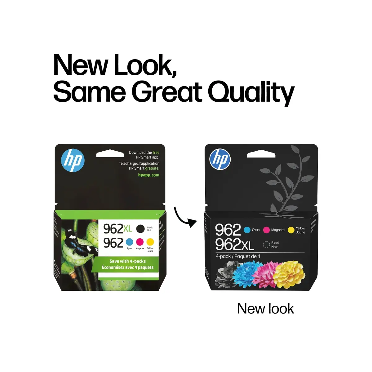 HP 962XL Black & 962 Cyan, Magenta, Yellow Ink Cartridges (4-Pack) | Genuine HP Ink for OfficeJet Pro 9010/9020 Series | 2000 Black Pages, 700 Color Pages - view 3