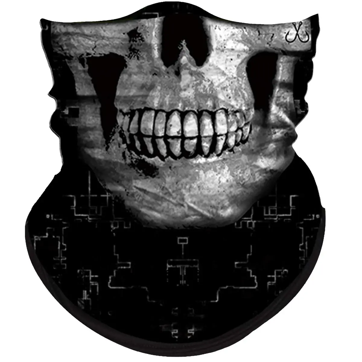 Obacle Skull Face Mask Thin Skeleton Mask 25cm (9.8in) x 50cm (19.7in) | UV Protection for Riding - main product image