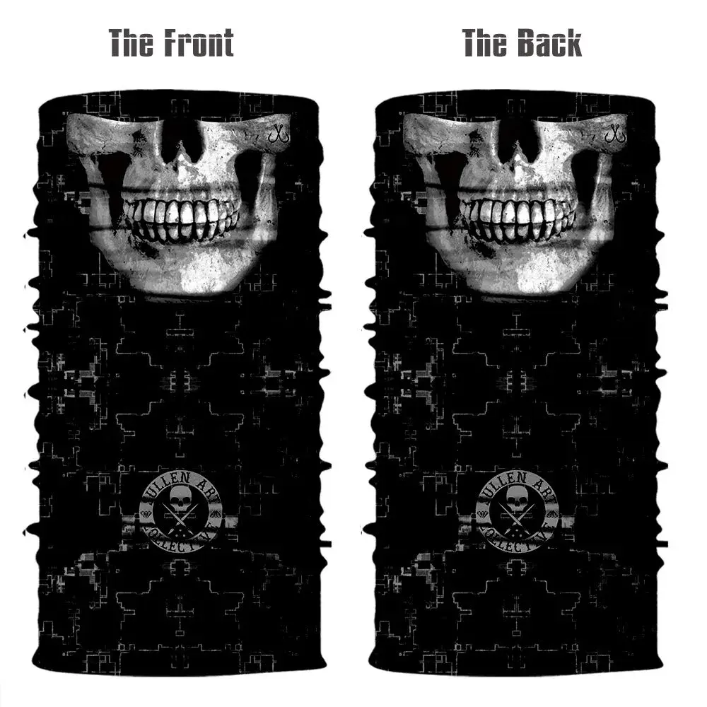 Obacle Skull Face Mask Thin Skeleton Mask 25cm (9.8in) x 50cm (19.7in) | UV Protection for Riding - view 3