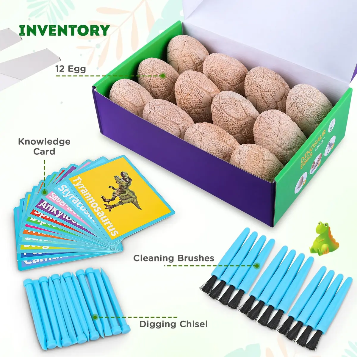 Toyk Dig Up Dinosaur Fossil Eggs | Educational Science Kit for Kids 3-12 | Paleontology Fun - view 2