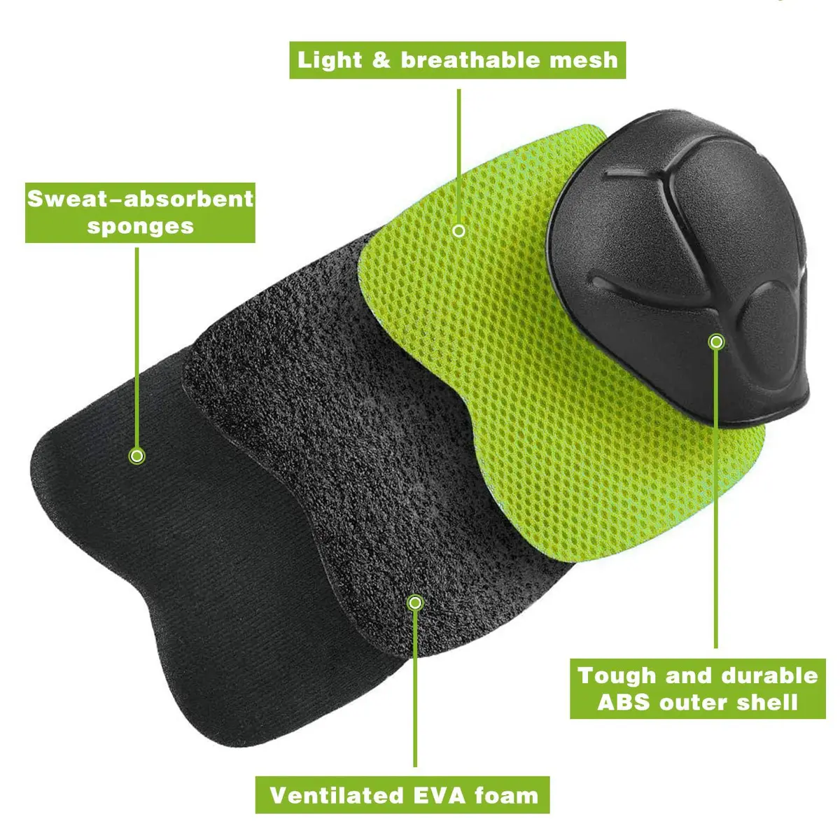 CKE Toddler Knee & Elbow Pads with Wrist Guards for Kids, Green | Impact Protection Gear for 3-8 Years - view 2