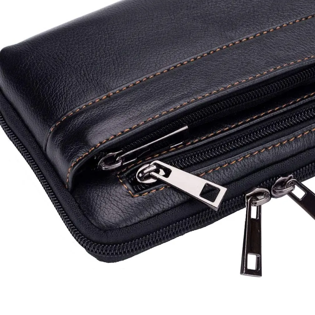 Hebetag Genuine Leather Phone Belt Holster Waist Case Bag 19cm (7.48") | Horizontal & Vertical Carry - view 5