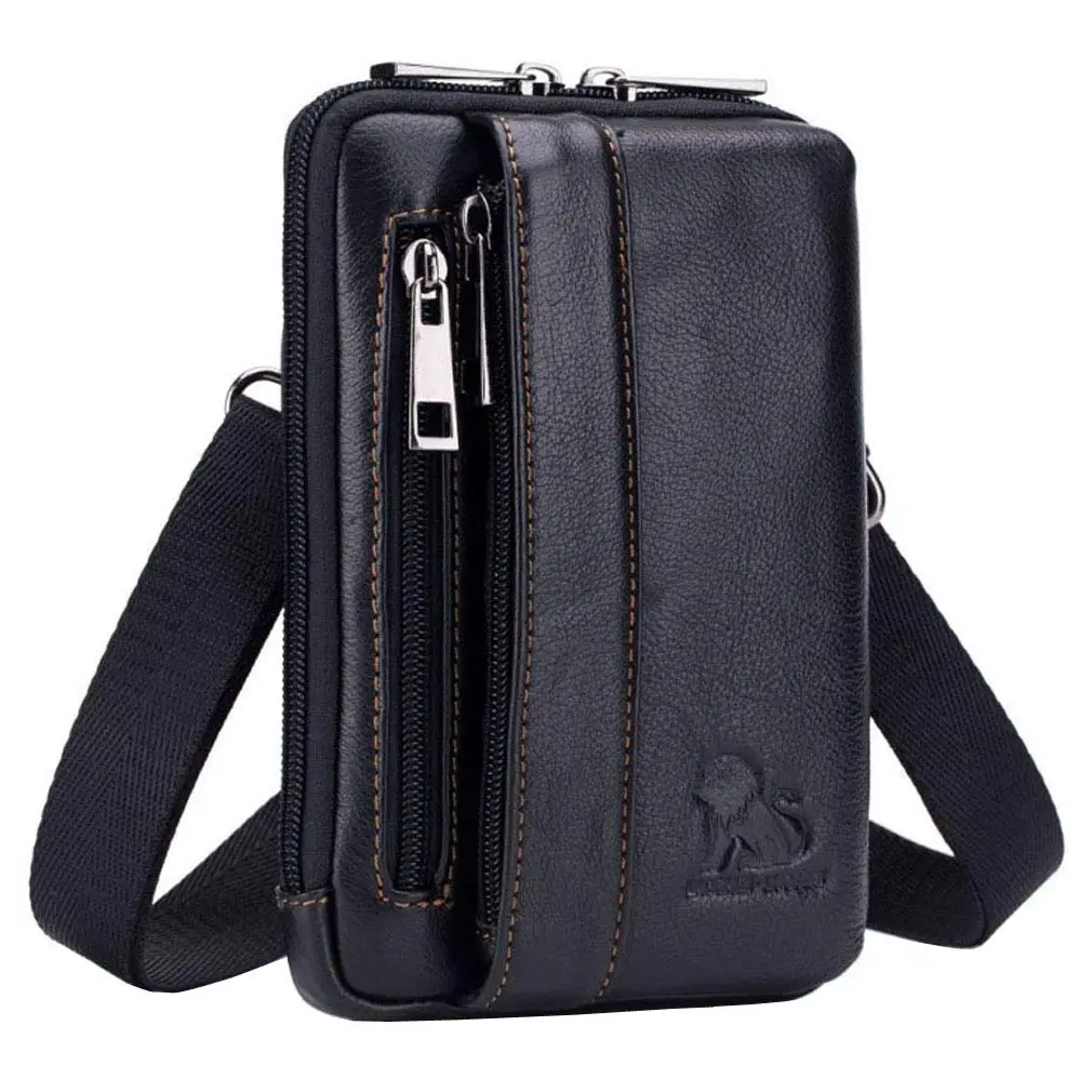 Hebetag Genuine Leather Phone Belt Holster Waist Case Bag 19cm (7.48") | Horizontal & Vertical Carry - view 2