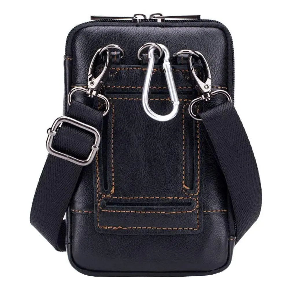 Hebetag Genuine Leather Phone Belt Holster Waist Case Bag 19cm (7.48") | Horizontal & Vertical Carry - view 3
