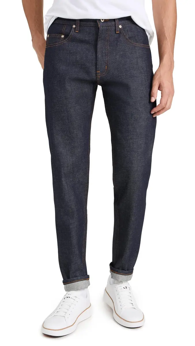 Naked & Famous Denim Easy Guy - Dirty Fade Selvedge 36 | Relaxed Tapered Fit, Indigo, Raw Denim - main product image