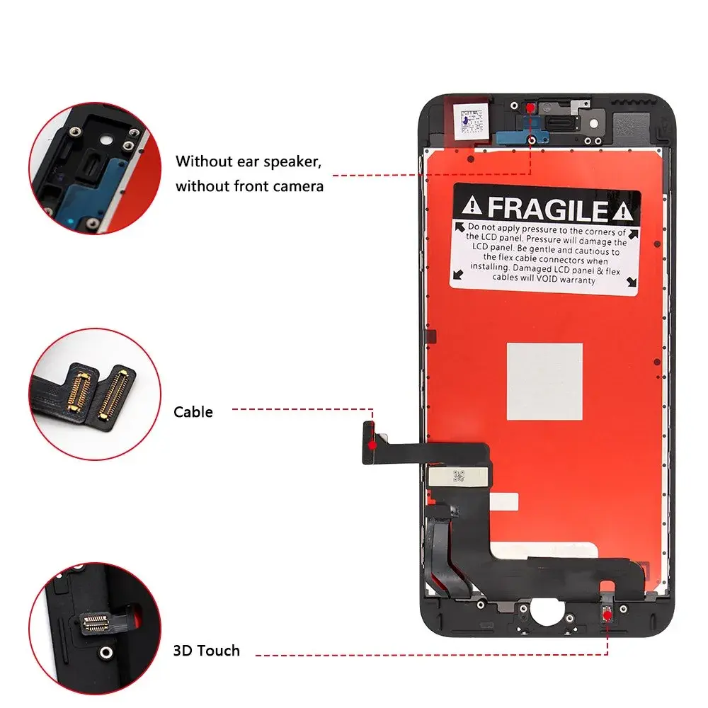 FFtopu iPhone 8 Plus Screen Replacement Black 13.97 cm (5.5'') | Full Assembly with Tools - view 5