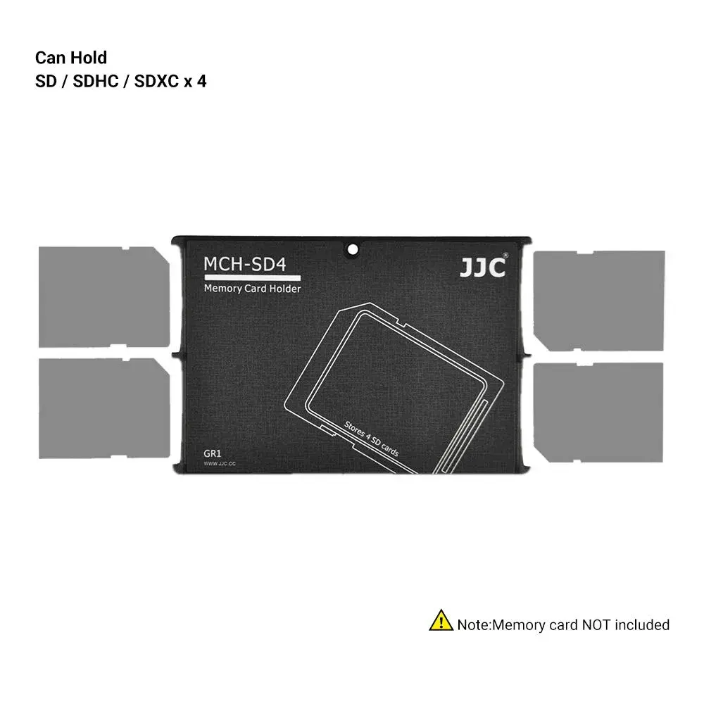 JJC 4 Slot SD Card Holder Case Storage Organizer, Slim Ultra-Thin SDHC SDXC Box | Credit Card Size Portable Memory Card Container - view 7